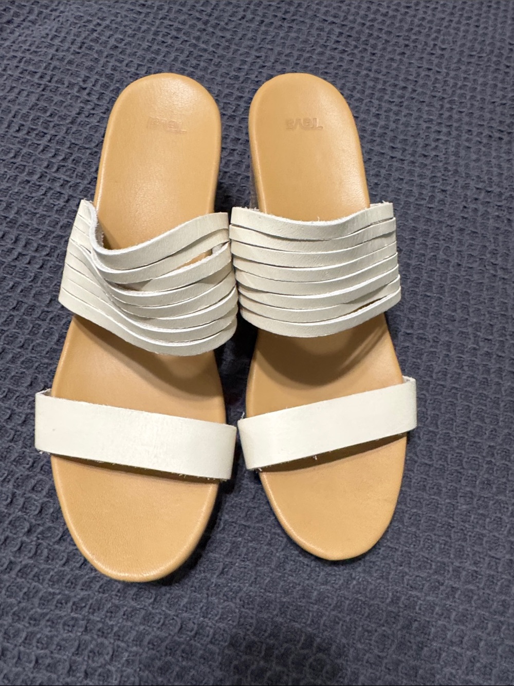 Teva Arrabelle Wedge Sandals in beige with Tan Footbed